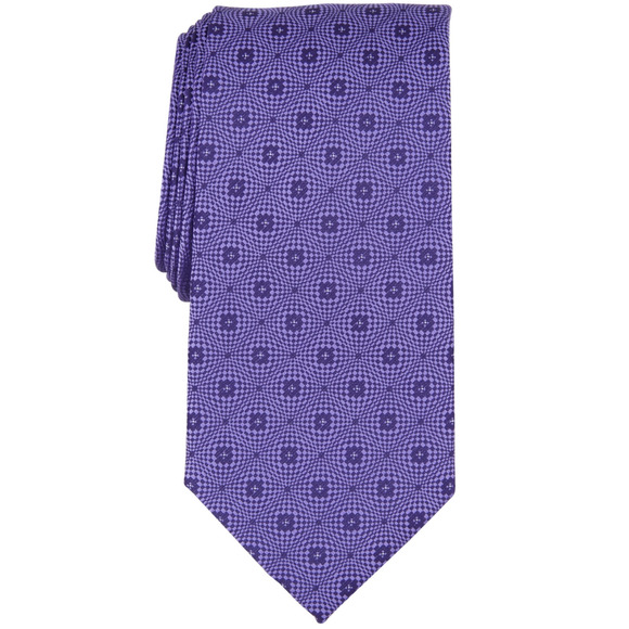 Perry Ellis Men Denning Geo-Pattern Tie Purple - Picture 1 of 1
